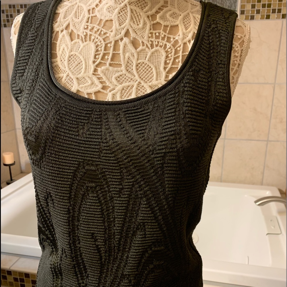 Armani Collezioni Textured Black Tank Top - Picture 8 of 8
